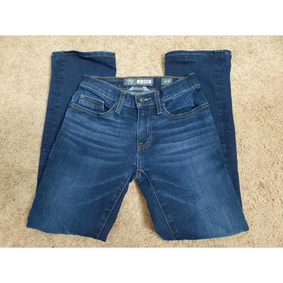 Bke Aiden 26 Blue Bootleg Bootcut Dark Wash Jeans - Picture 1 of 11